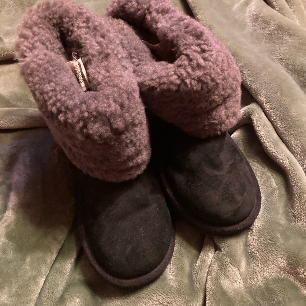 Ugg Australia little girls boots black and gray